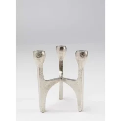 Kerzenständer & Laternen-KARE Design Kerzenständer Stacky Silber 15Cm
