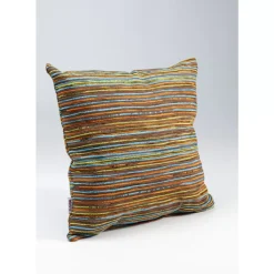 Kissen-KARE Design Kissen Colourful Stripes Braun 40X40Cm