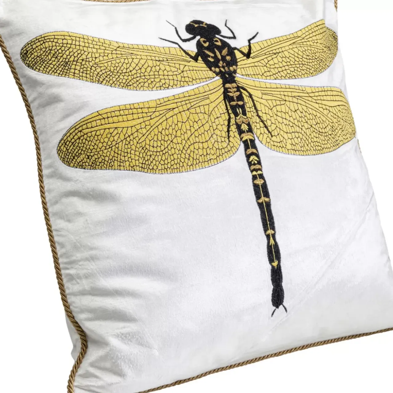 Kissen-KARE Design Kissen Glitter Dragonfly Weis 40X40Cm