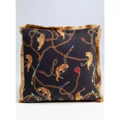 Kissen-KARE Design Kissen Tiger Chain Schwarz 45X45Cm