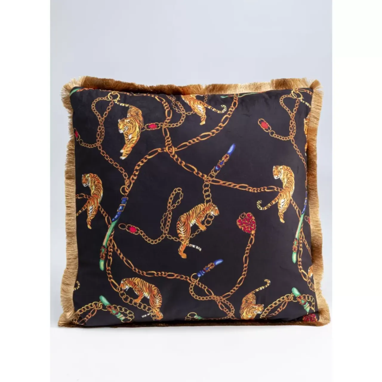 Kissen-KARE Design Kissen Tiger Chain Schwarz 45X45Cm
