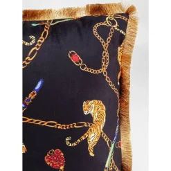 Kissen-KARE Design Kissen Tiger Chain Schwarz 45X45Cm