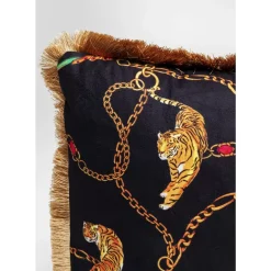 Kissen-KARE Design Kissen Tiger Chain Schwarz 45X45Cm