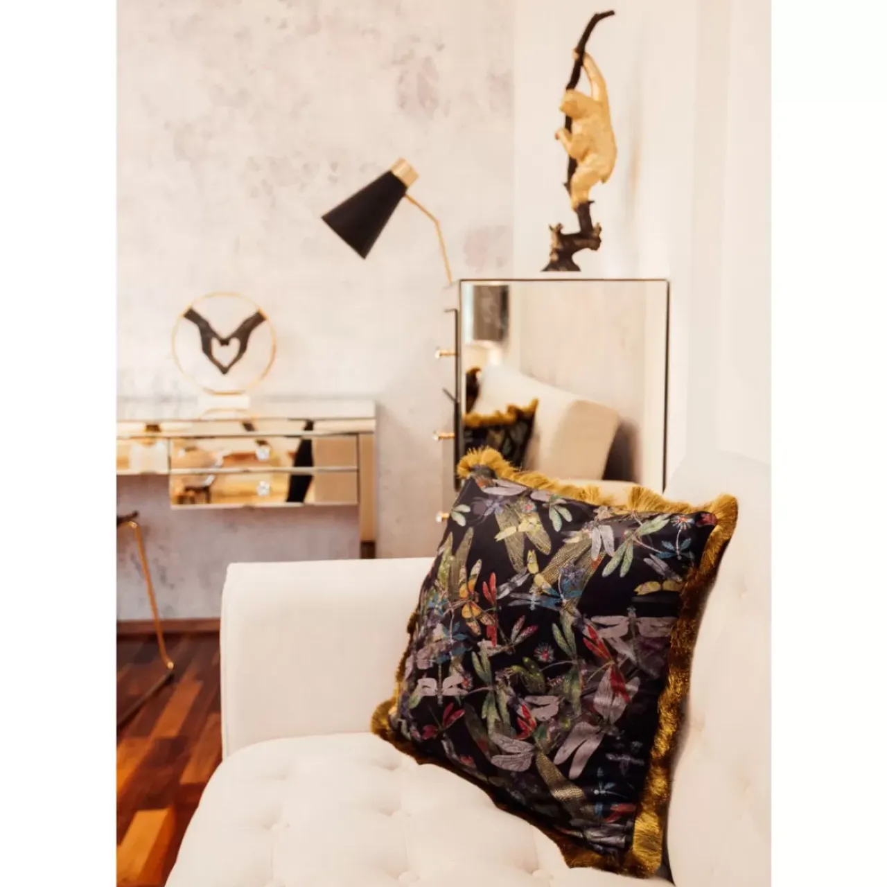 Kissen-KARE Design Kissen Tropical Garden Fringe 45X45Cm