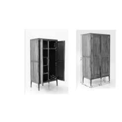 Regale-KARE Design Kleiderschrank Brooklyn Walnut