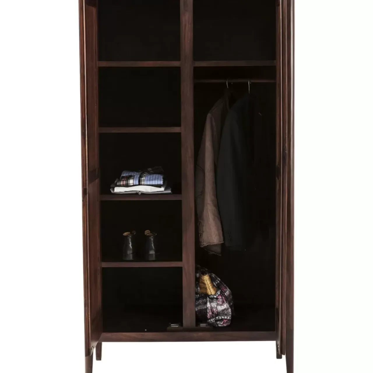 Regale-KARE Design Kleiderschrank Brooklyn Walnut