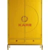 Regale-KARE Design Kleiderschrank Disk Yellow