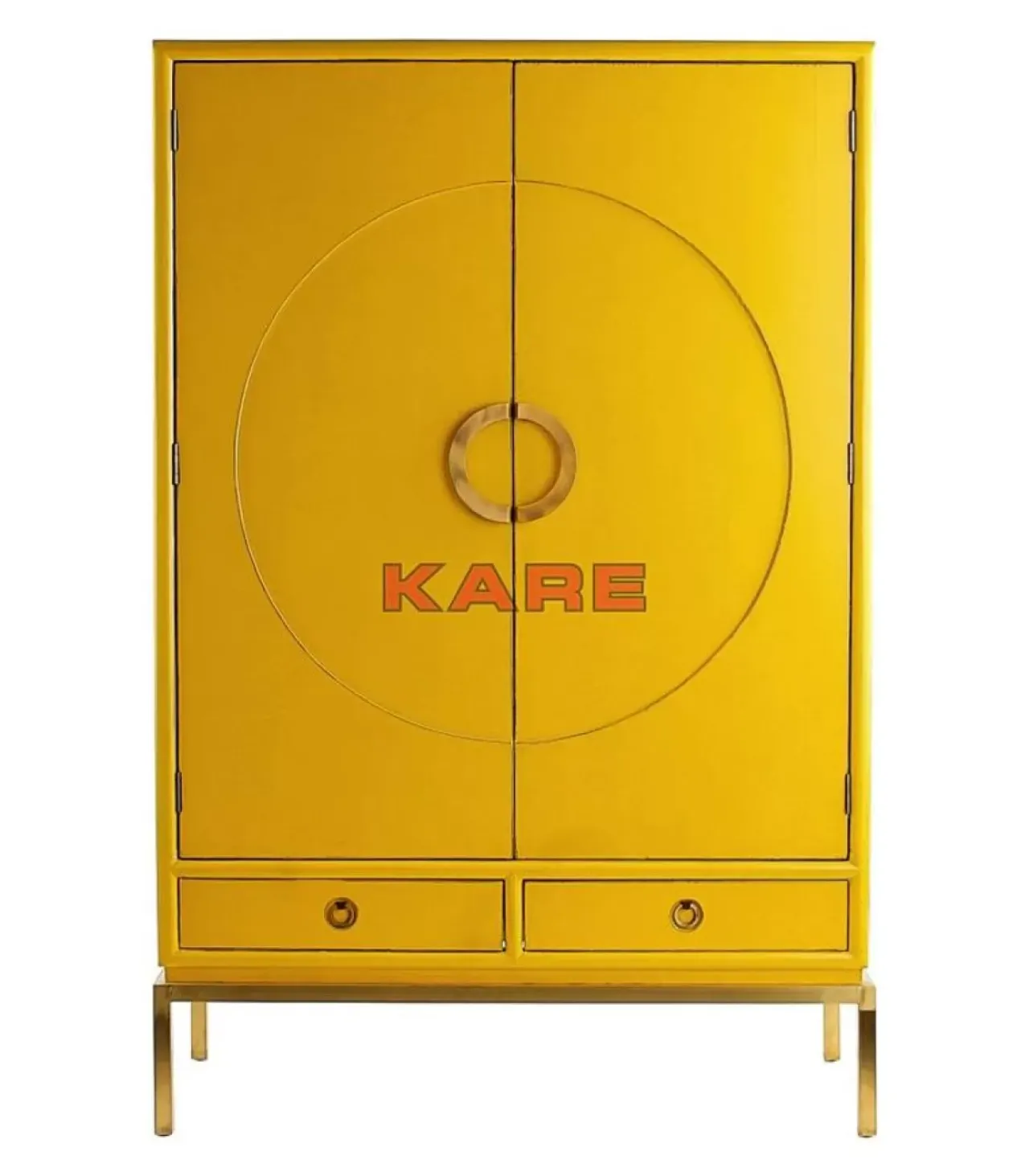 Regale-KARE Design Kleiderschrank Disk Yellow