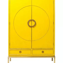 Regale-KARE Design Kleiderschrank Disk Yellow