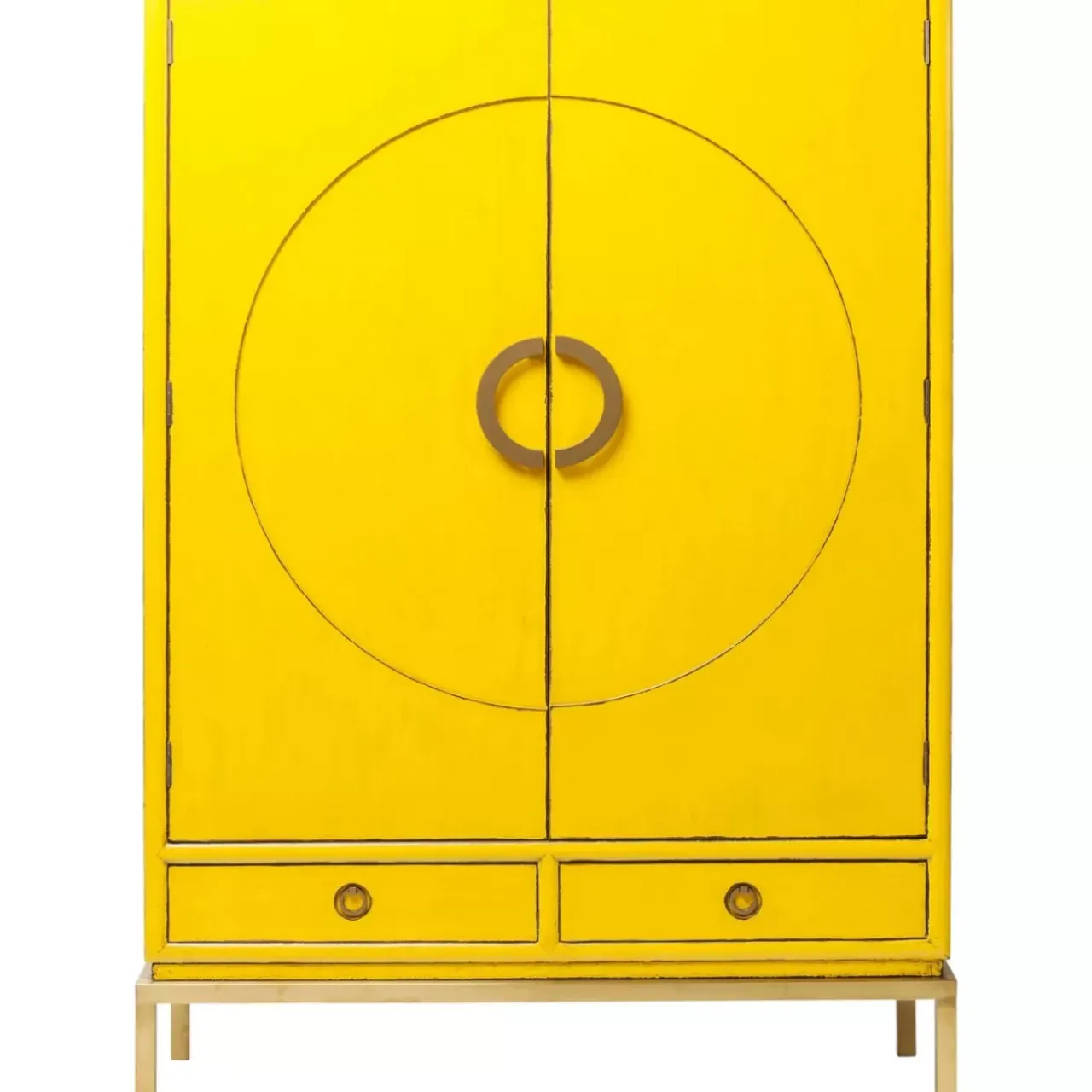 Regale-KARE Design Kleiderschrank Disk Yellow