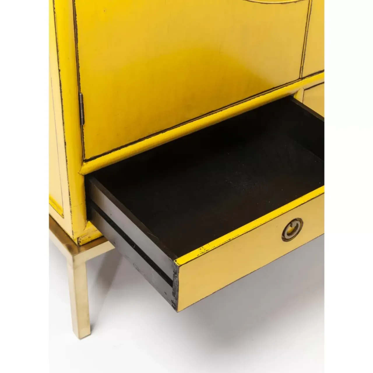 Regale-KARE Design Kleiderschrank Disk Yellow