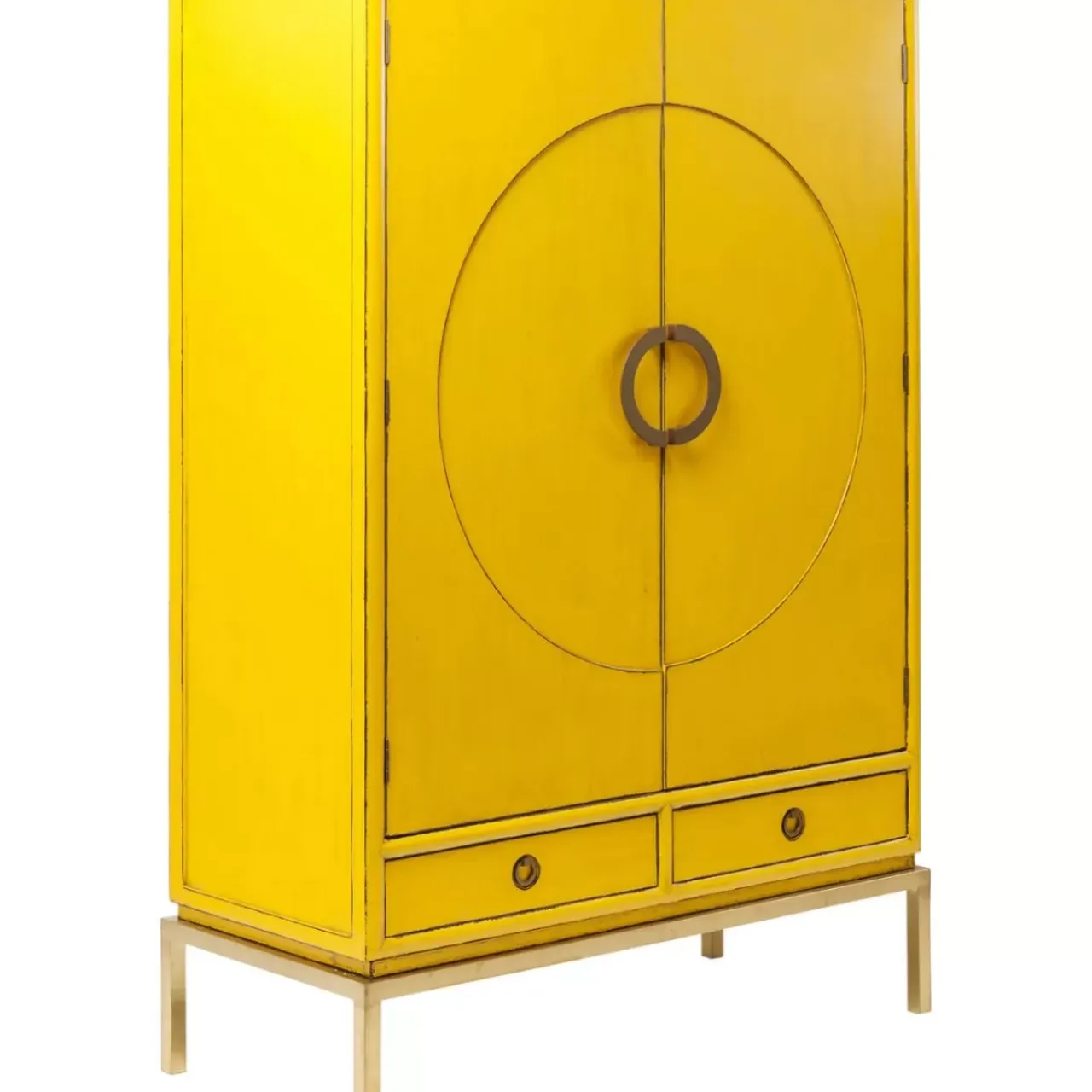 Regale-KARE Design Kleiderschrank Disk Yellow