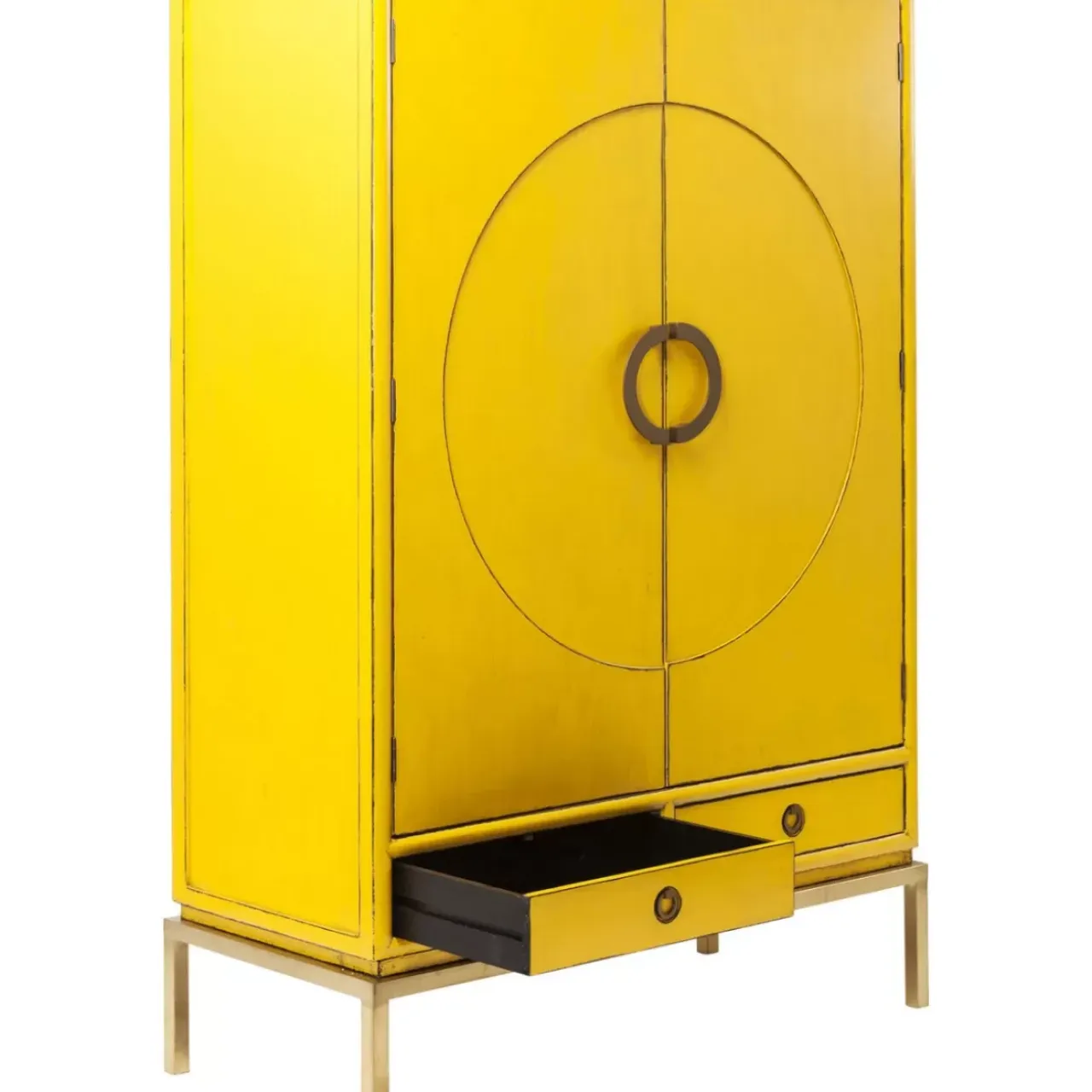 Regale-KARE Design Kleiderschrank Disk Yellow