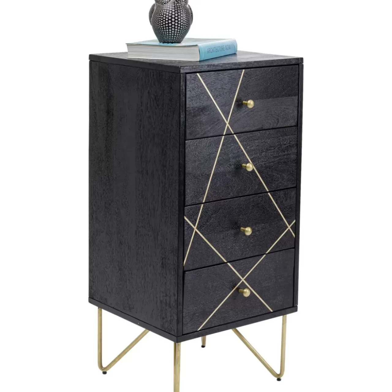 Kommoden & Sideboards-KARE Design Kommode Gold Vein 4 Schube 40X88Cm