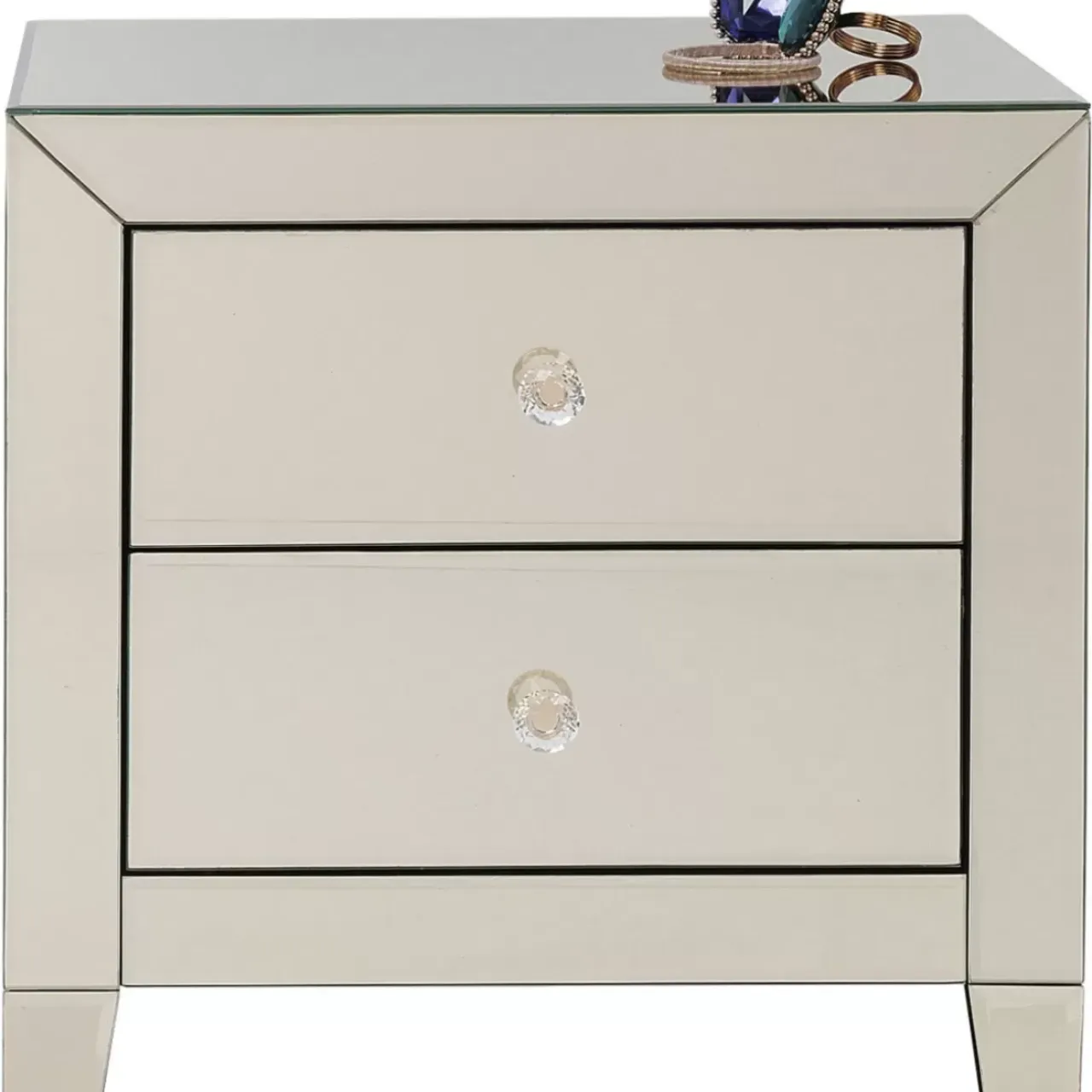 Kommoden & Sideboards-KARE Design Kommode Klein Luxury Champagne 2 Schube