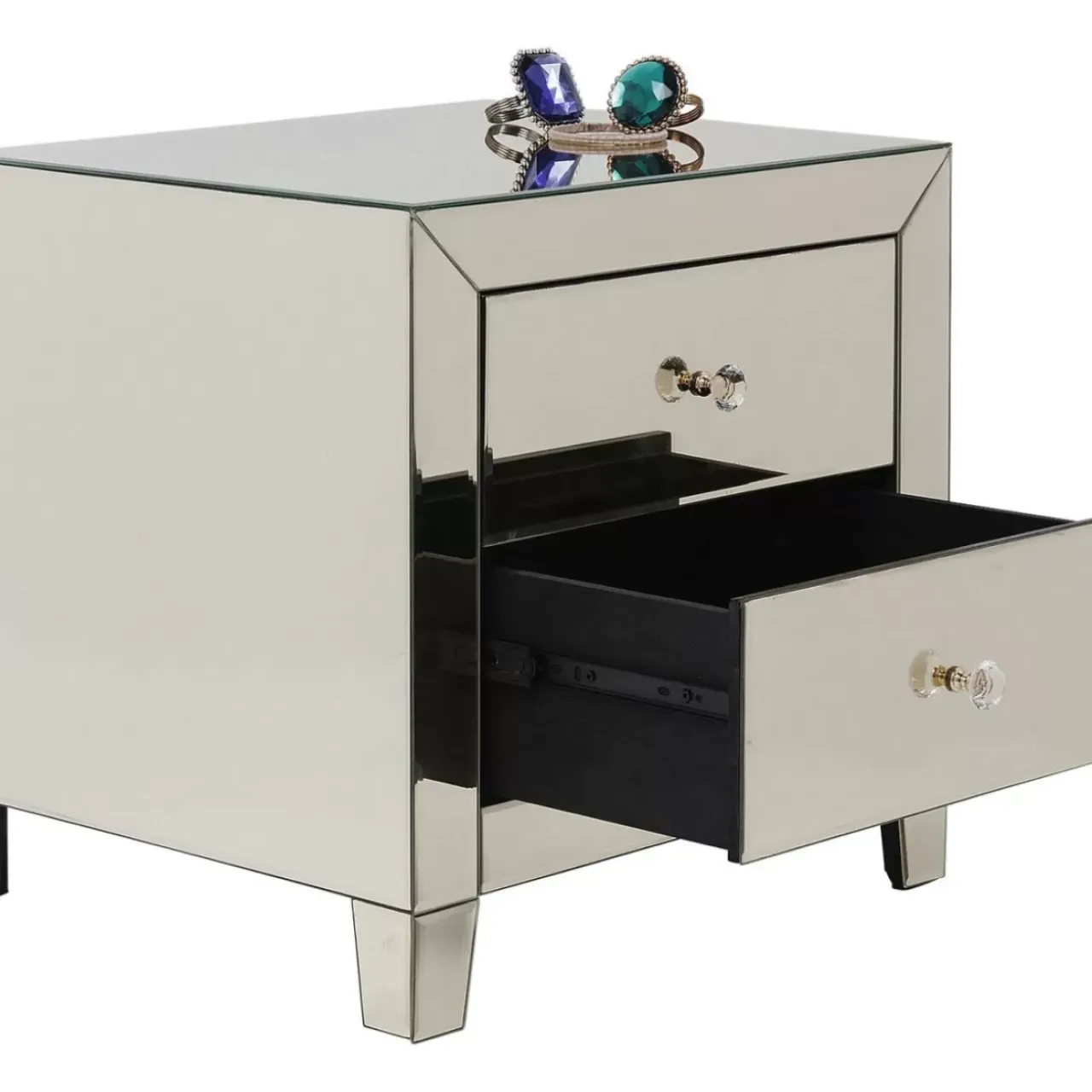 Kommoden & Sideboards-KARE Design Kommode Klein Luxury Champagne 2 Schube
