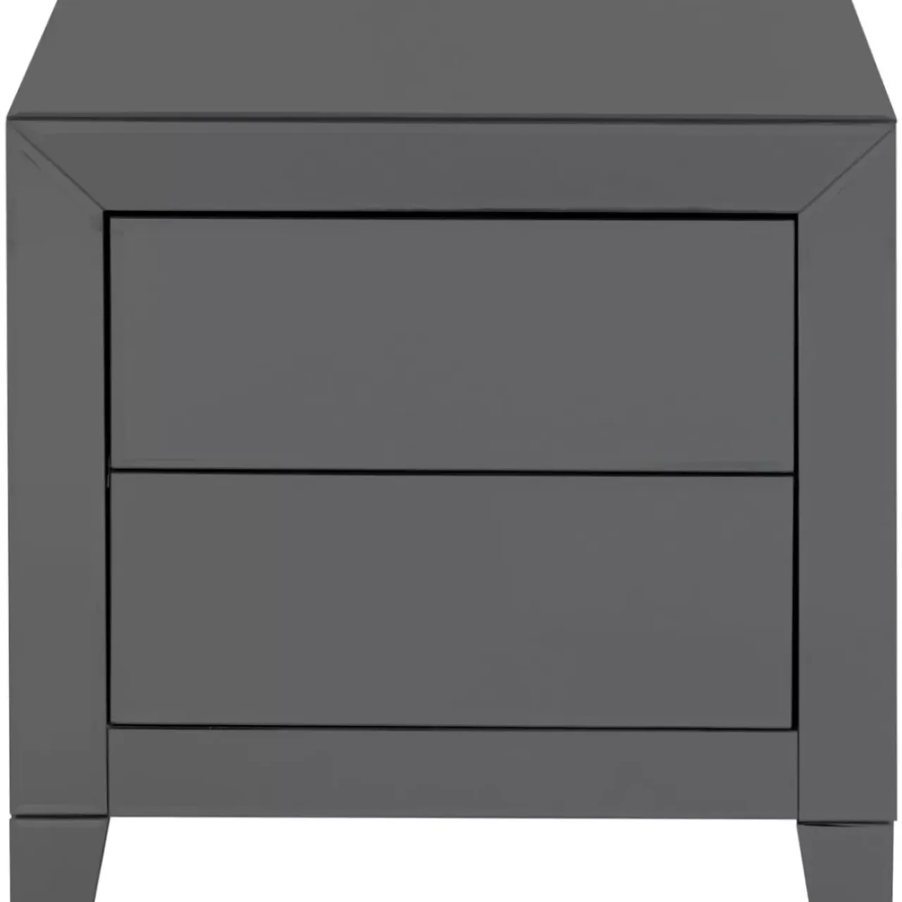 Kommoden & Sideboards-KARE Design Kommode Klein Luxury Push 2 Schube Grau
