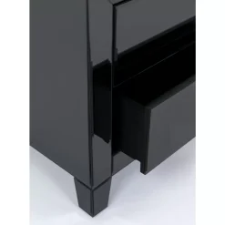 Kommoden & Sideboards-KARE Design Kommode Klein Luxury Push 2 Schube Grau