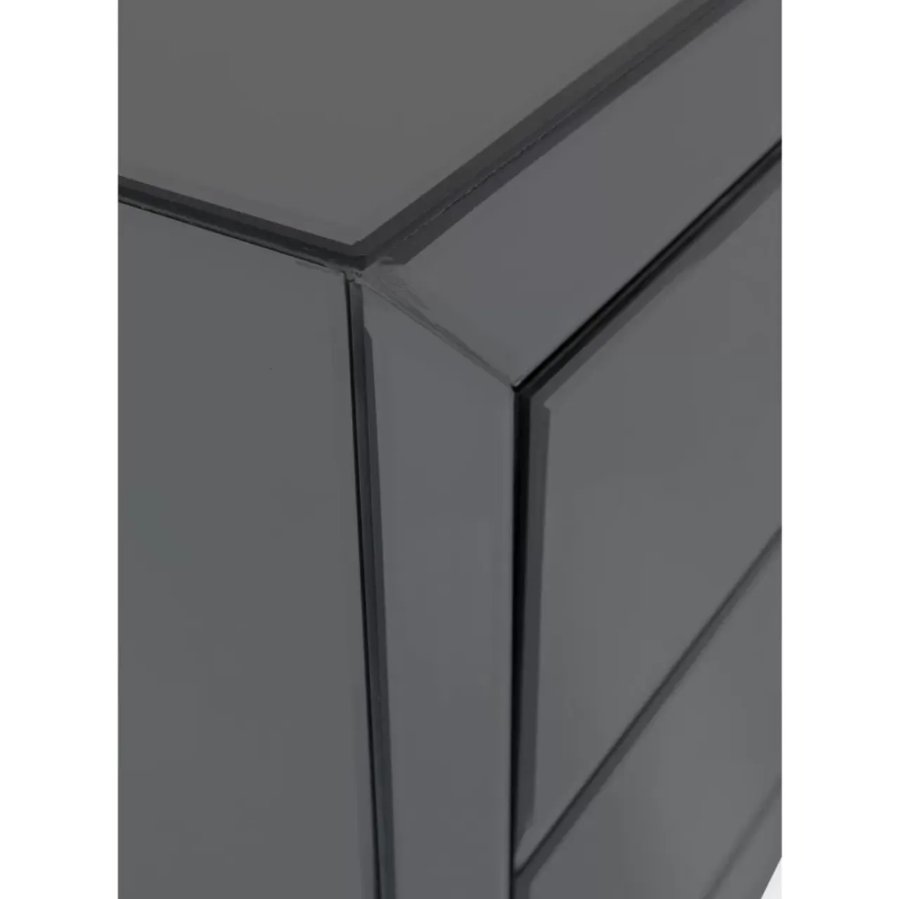 Kommoden & Sideboards-KARE Design Kommode Klein Luxury Push 2 Schube Grau