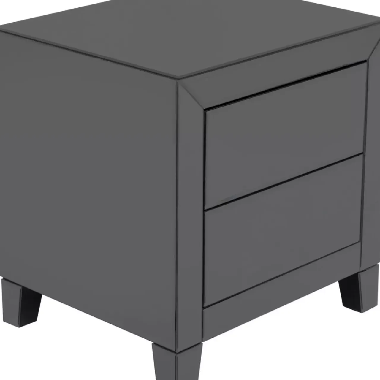 Kommoden & Sideboards-KARE Design Kommode Klein Luxury Push 2 Schube Grau