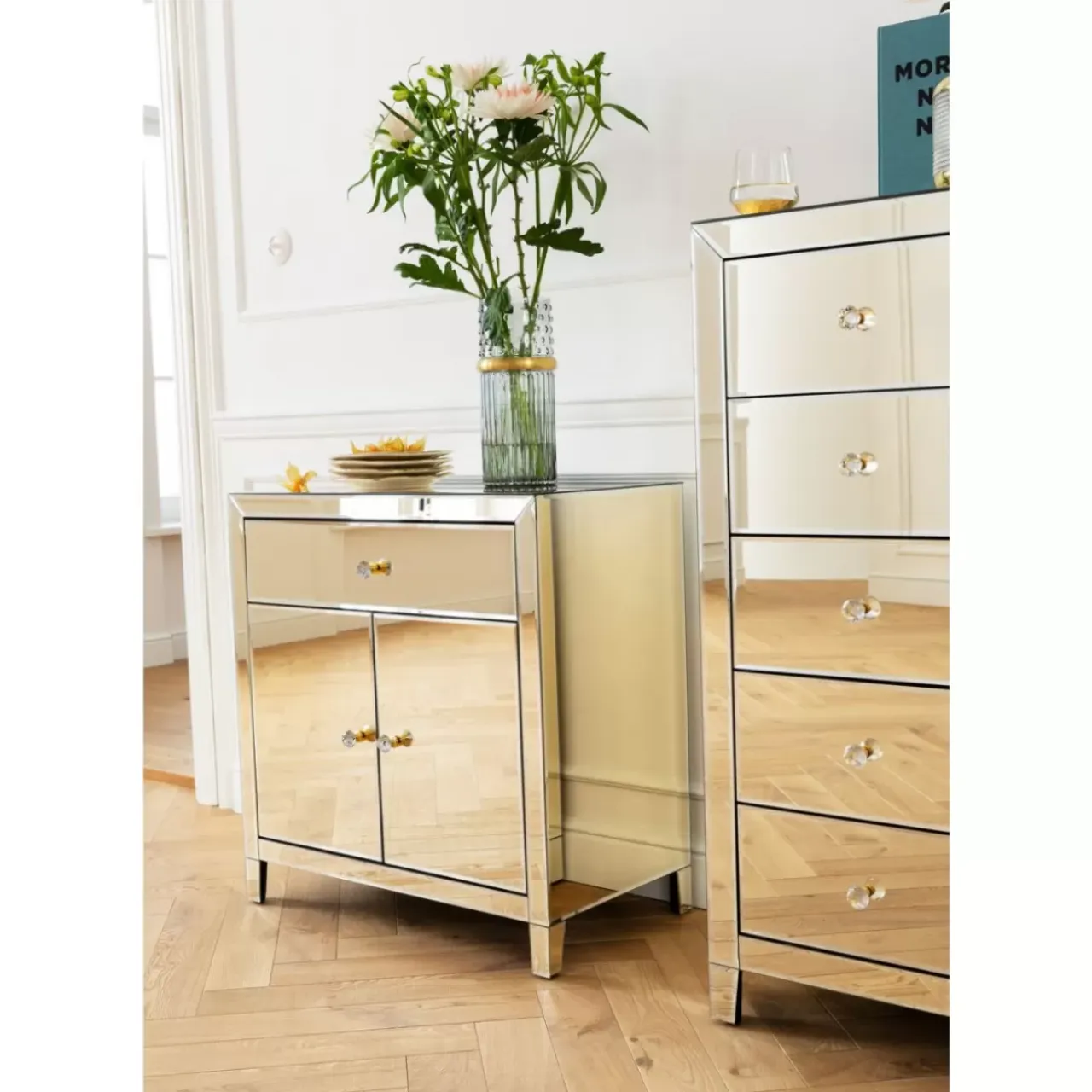 Kommoden & Sideboards-KARE Design Kommode Luxury Champagne 2-Turig 1 Schub