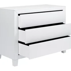 Kommoden & Sideboards-KARE Design Kommode Luxury Push 3 Schube Weiss