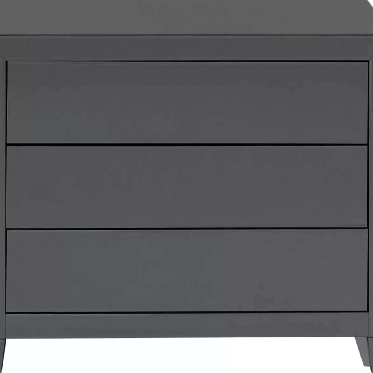 Kommoden & Sideboards-KARE Design Kommode Luxury Push 3 Schube Grau