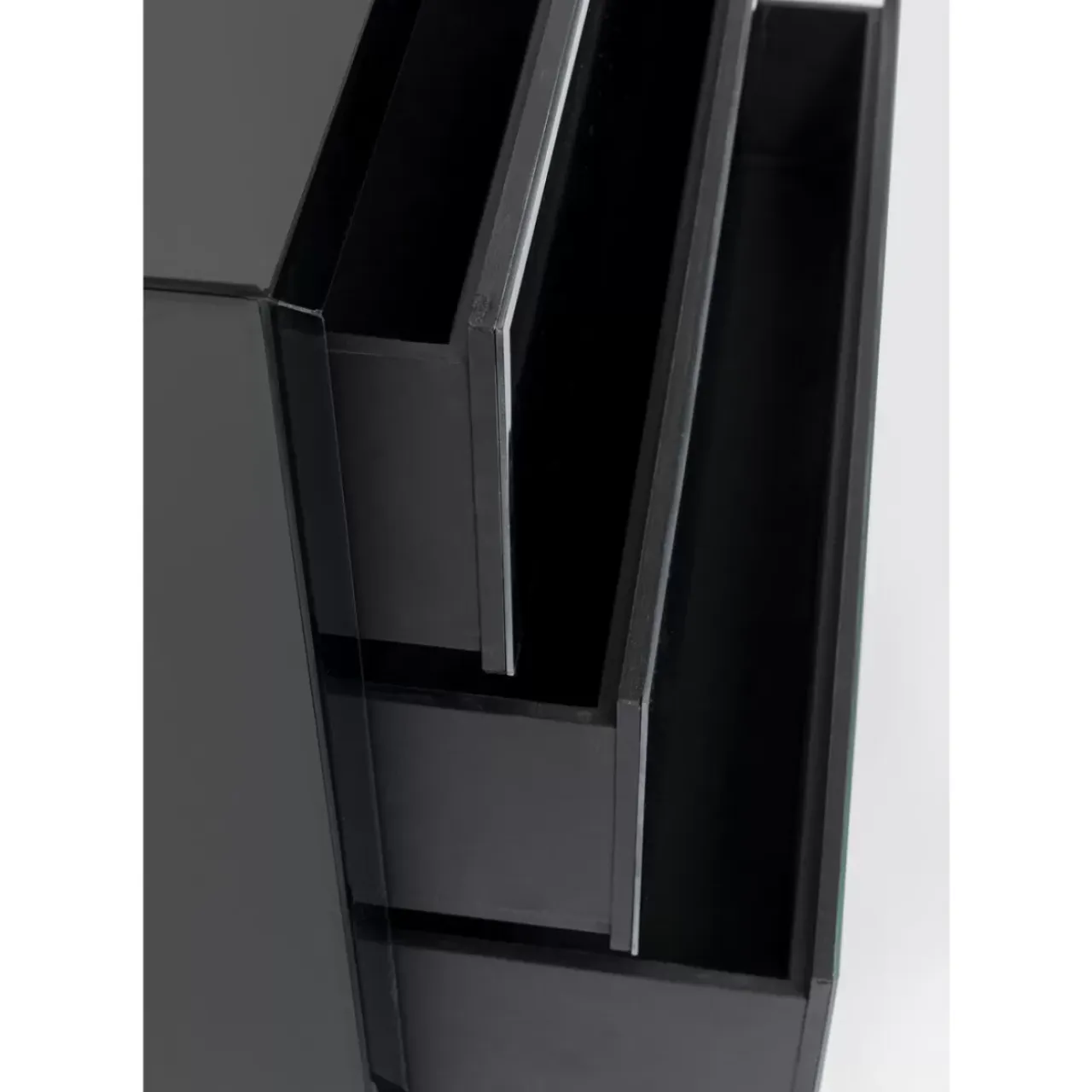 Kommoden & Sideboards-KARE Design Kommode Luxury Push 3 Schube Grau