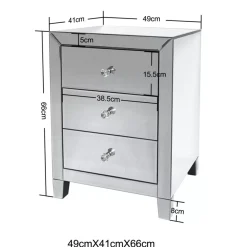Kommoden & Sideboards-KARE Design Kommode Schmal Luxury 3 Schube