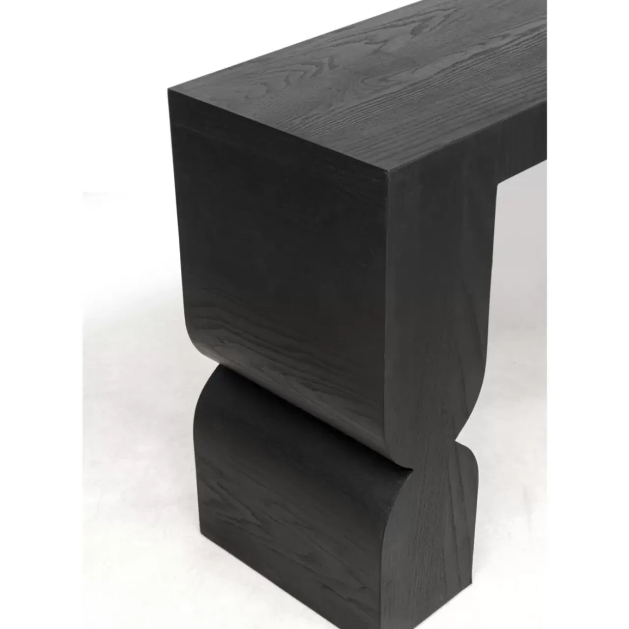 Kommoden & Sideboards-KARE Design Konsole Curve Schwarz 120X76Cm