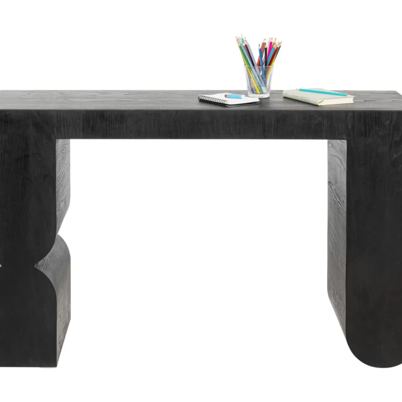 Kommoden & Sideboards-KARE Design Konsole Curve Schwarz 120X76Cm