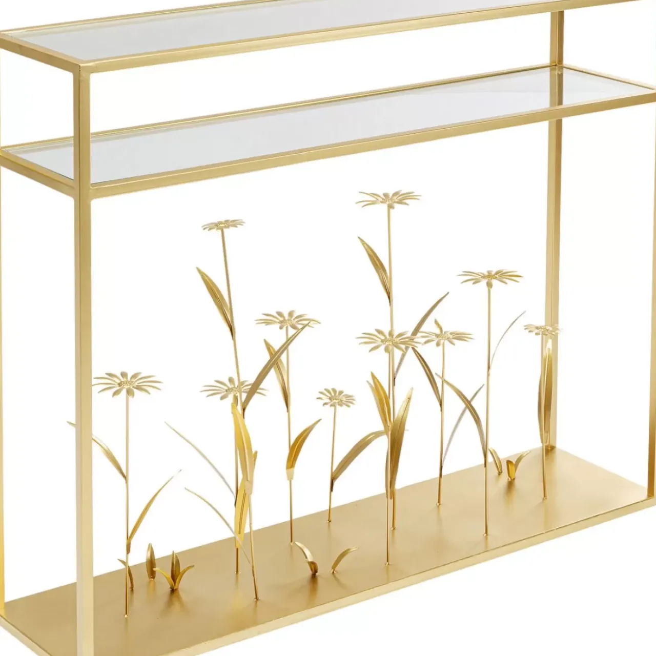 Kommoden & Sideboards-KARE Design Konsole Flower Meadow Gold 100