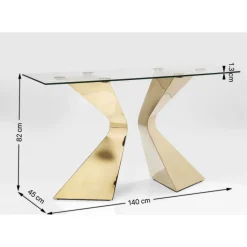 Kommoden & Sideboards-KARE Design Konsole Gloria Gold
