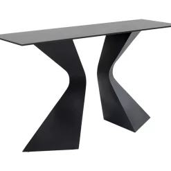 Kommoden & Sideboards-KARE Design Konsole Gloria Schwarz Keramik 140X81Cm