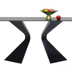 Kommoden & Sideboards-KARE Design Konsole Gloria Schwarz Keramik 140X81Cm