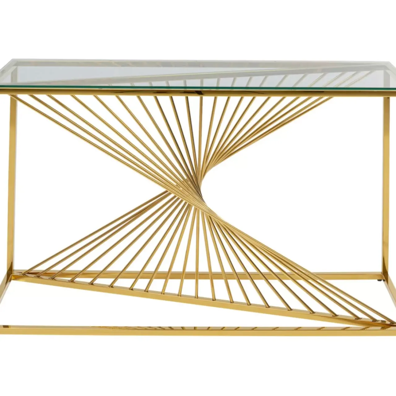 Kommoden & Sideboards-KARE Design Konsole Laser Gold 120X40
