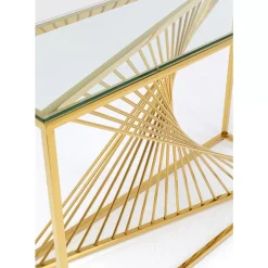 Kommoden & Sideboards-KARE Design Konsole Laser Gold 120X40