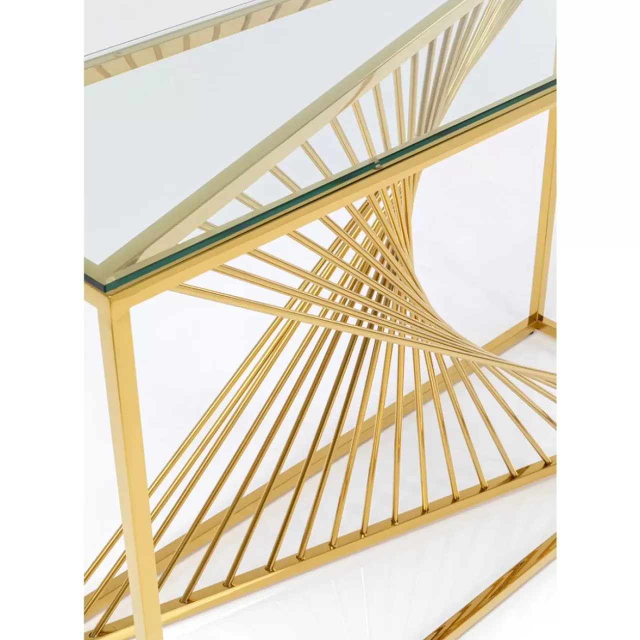 Kommoden & Sideboards-KARE Design Konsole Laser Gold 120X40