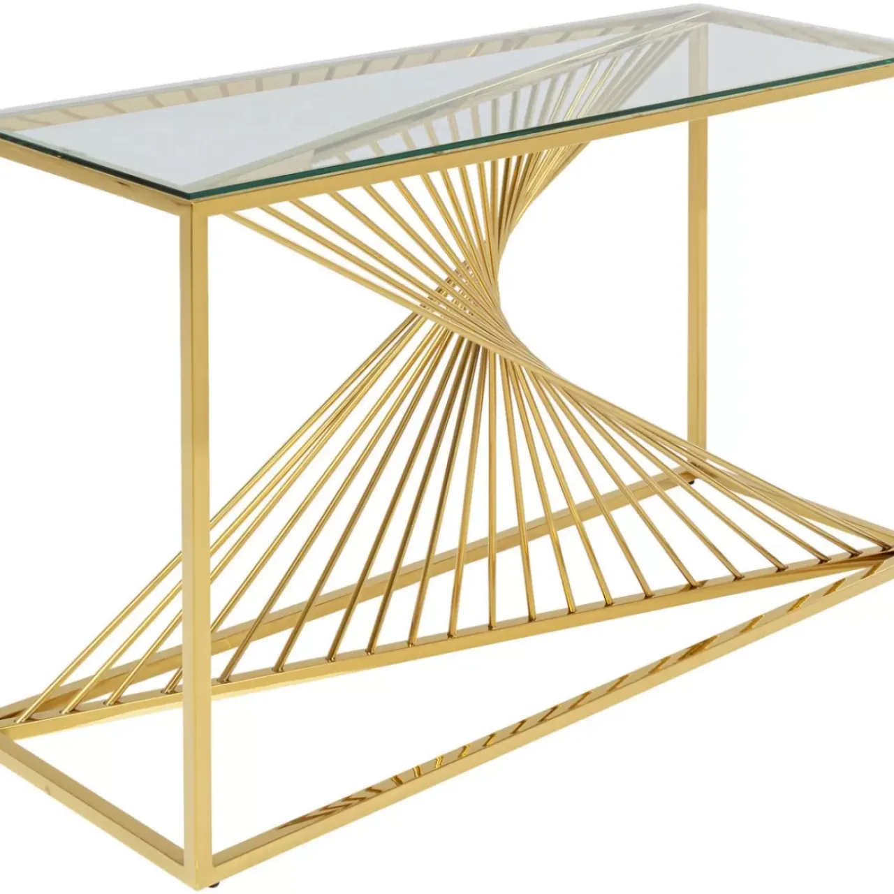 Kommoden & Sideboards-KARE Design Konsole Laser Gold 120X40