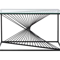 Kommoden & Sideboards-KARE Design Konsole Laser Schwarz Klarglas 120X40Cm