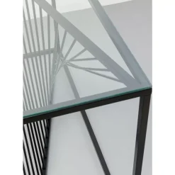 Kommoden & Sideboards-KARE Design Konsole Laser Schwarz Klarglas 120X40Cm