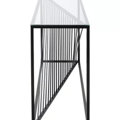 Kommoden & Sideboards-KARE Design Konsole Laser Schwarz Klarglas 120X40Cm