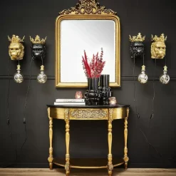 Kommoden & Sideboards-KARE Design Konsole Lv Gold-Schwarz