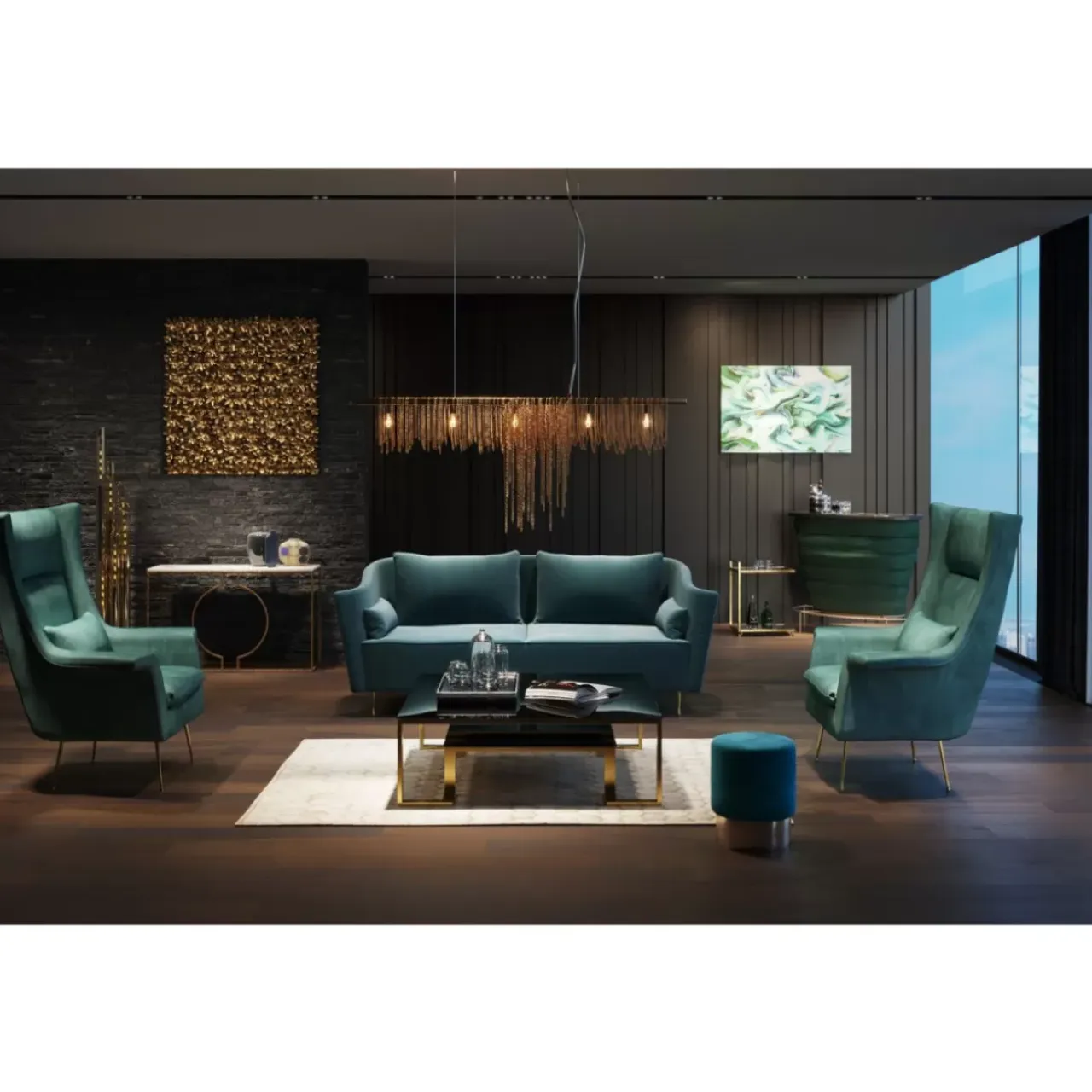 Kommoden & Sideboards-KARE Design Konsole Miami Loft Gold 120Cm