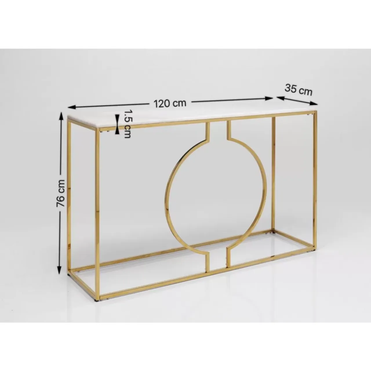 Kommoden & Sideboards-KARE Design Konsole Miami Loft Gold 120Cm
