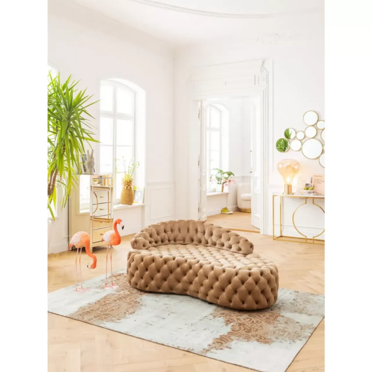 Kommoden & Sideboards-KARE Design Konsole Miami Loft Gold 120Cm