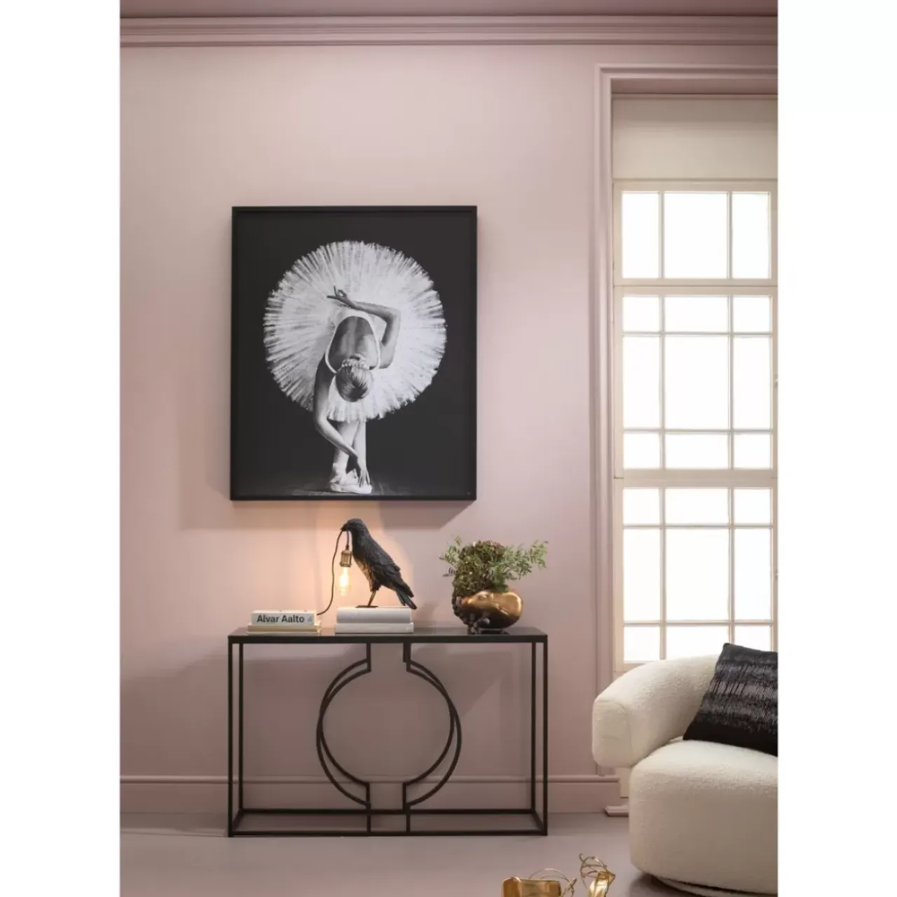 Kommoden & Sideboards-KARE Design Konsole Miami Loft Schwarz 120X75Cm