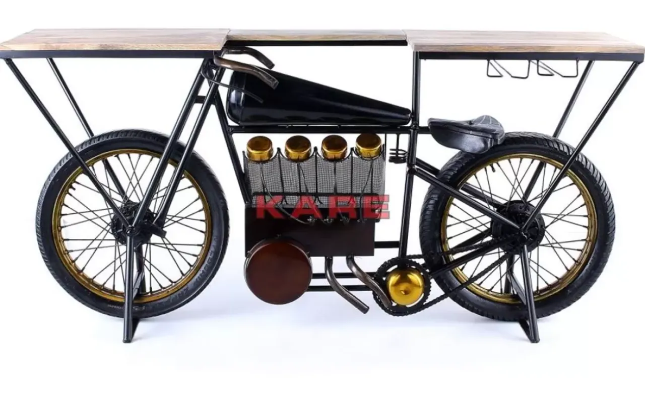 Kommoden & Sideboards-KARE Design Konsole Motorbike Schwarz