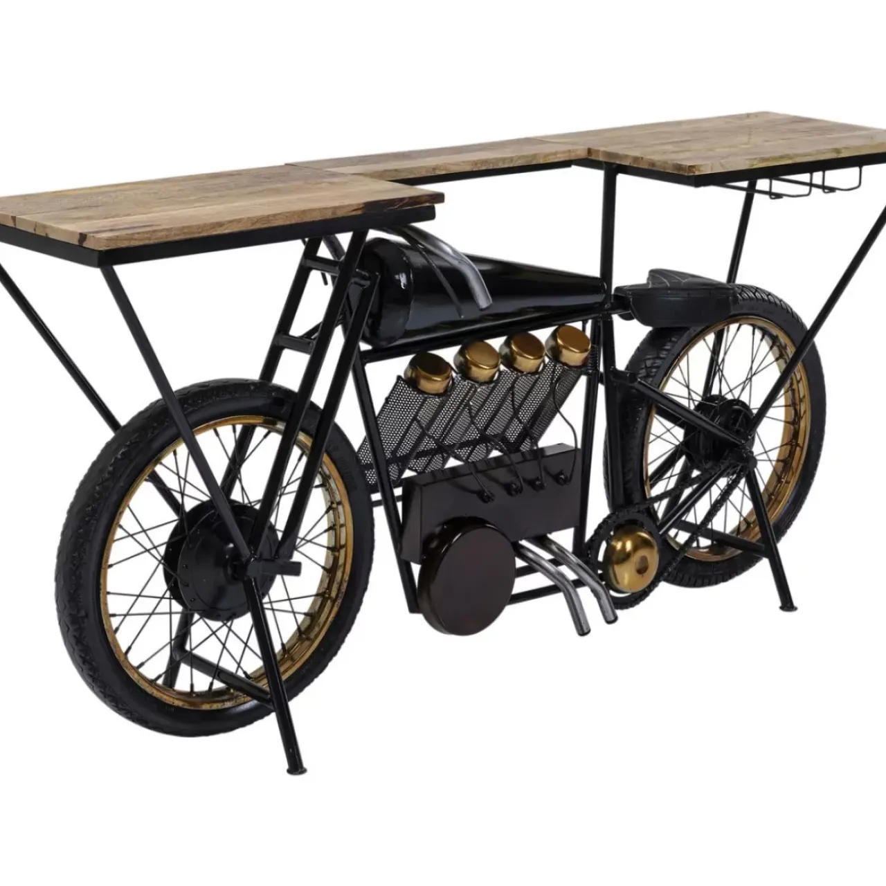Kommoden & Sideboards-KARE Design Konsole Motorbike Schwarz