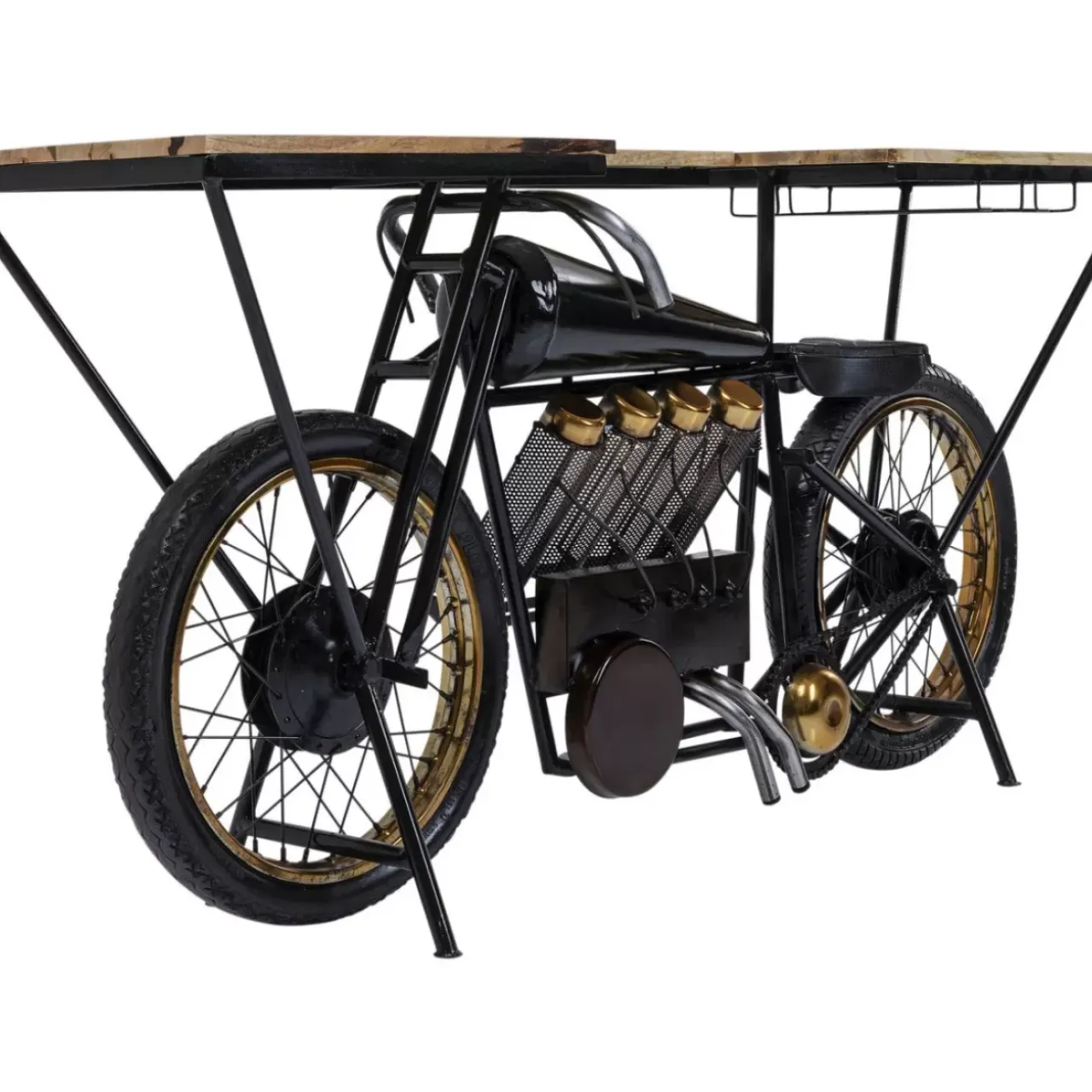 Kommoden & Sideboards-KARE Design Konsole Motorbike Schwarz